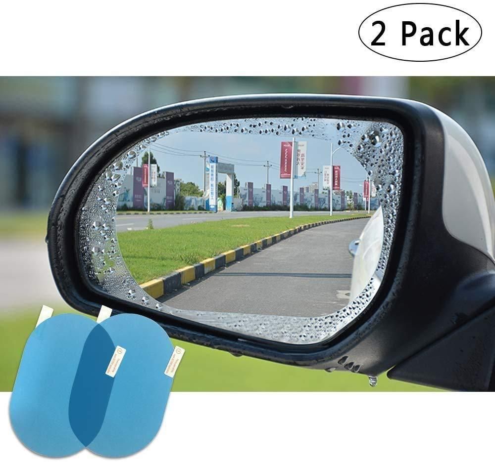Car Mirror Rain Guard-Waterproof Anti Fog Car Film Rainproof Anti-Water Film Rear-View Mirror Film HD Nano Protective Clear Safe Driving Sticker