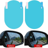 Car Mirror Rain Guard-Waterproof Anti Fog Car Film Rainproof Anti-Water Film Rear-View Mirror Film HD Nano Protective Clear Safe Driving Sticker