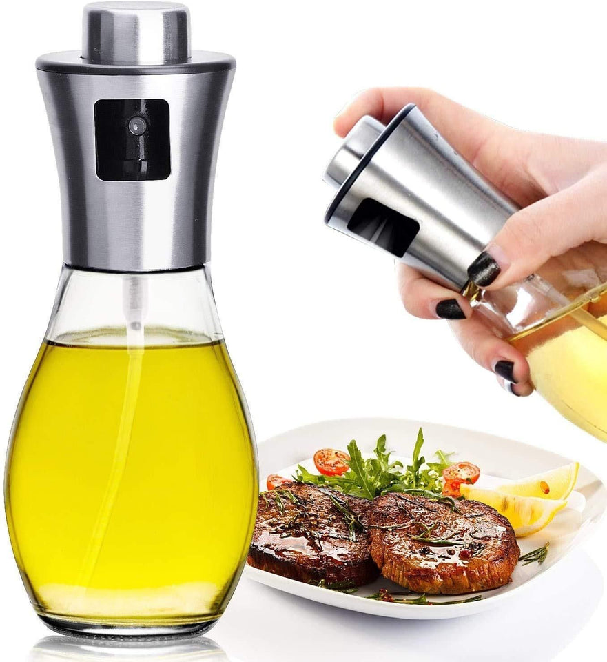 Oil Sprayer for Cooking, Refillable Stainless Steel Oil Dispenser