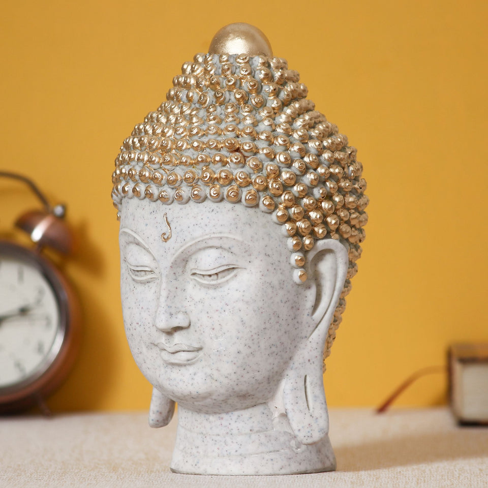 eCraftIndia Decorative Buddha Head Polyresin Showpiece